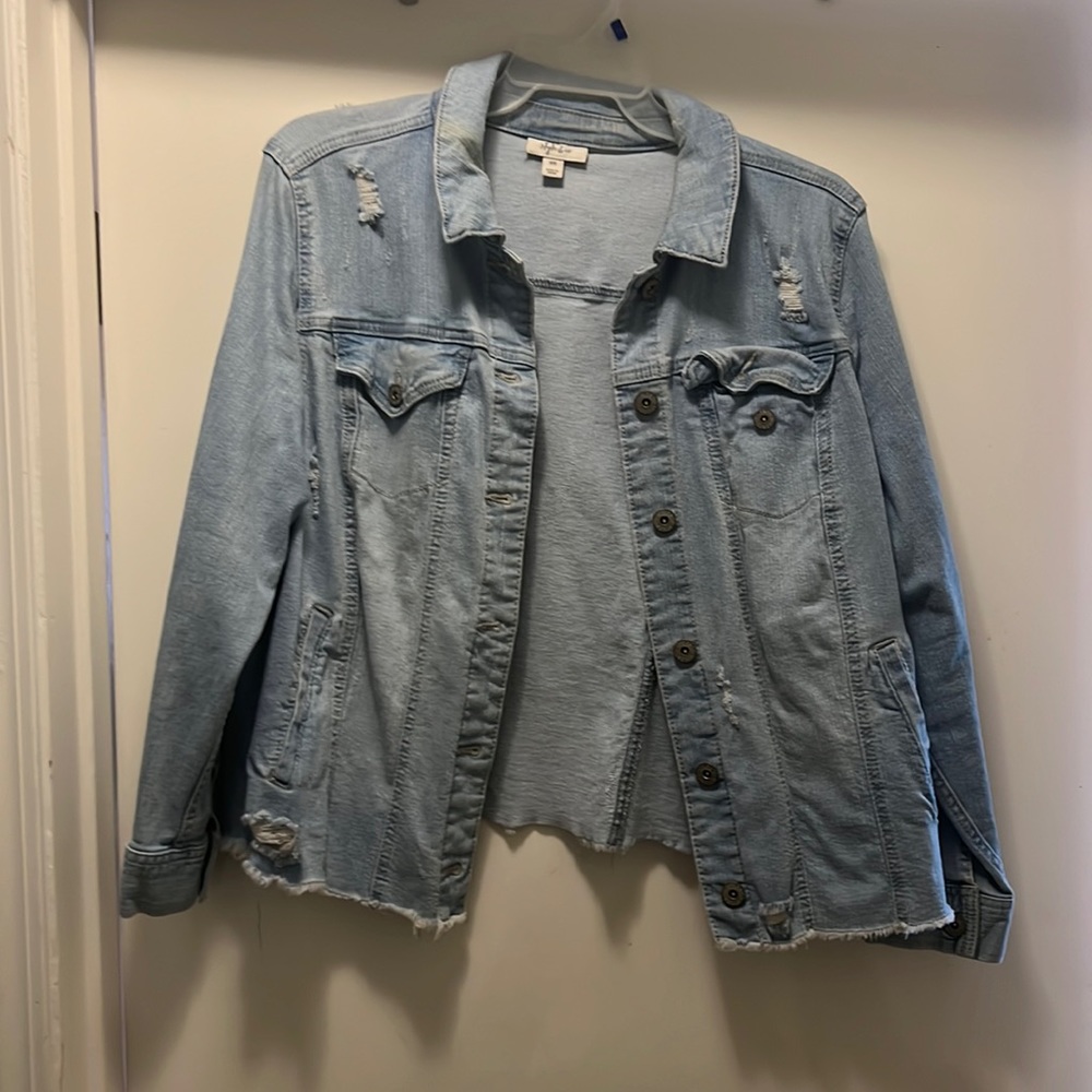 Never worn light blue Jeans jacket